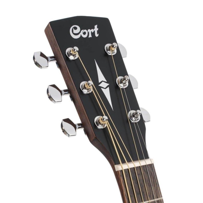 Cort Earth60M OP Masif Kapak Akustik Gitar (Başlangıç/Orta Seviye) | Masif Maun Üst Kapak, Dreadnought Kasa Yapısı ve Open Pore Doğal Ahşap Dokusu